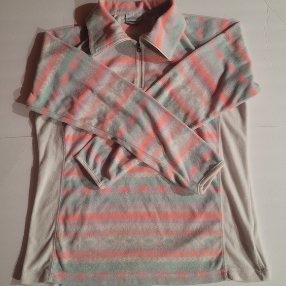 Columbia Women's Aztec Design Sweatshirt - Pink, Green, Cream Size XL 22x26 - Picture 1 of 4